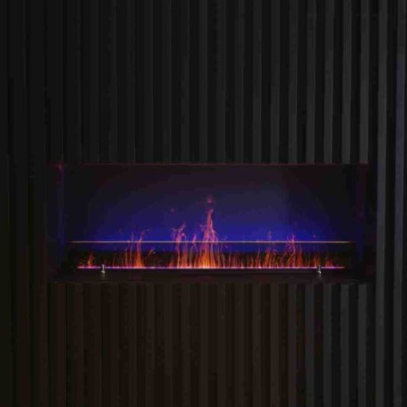 Электрокамин с очагом Schönes Feuer Очаг 3D FireLine 1200 Steel + Blue Effect Flame (PRO)