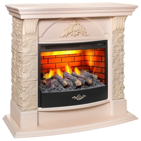 Электрокамин RealFlame Athena WT айвори с очагом 3D Firestar 25,5