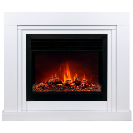 Электрокамин RealFlame Stanley 26 WT белый с очагом Moonblaze Black