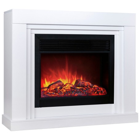 Электрокамин RealFlame Stanley 26 WT белый с очагом Moonblaze Black