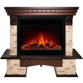 Электрокамин RealFlame Rockland AO античный дуб с очагом Moonblaze Black