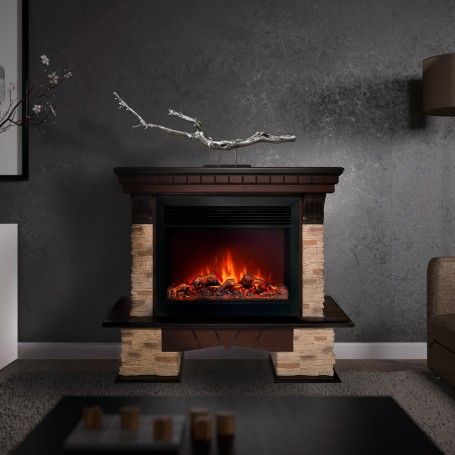 Электрокамин RealFlame Rockland AO античный дуб с очагом Moonblaze Black
