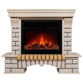 Электрокамин RealFlame Country 26 WT с очагом Moonblaze Black