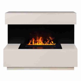 Электрокамин RealFlame Modern CST630 WT белый дуб с очагом 3D Cassette 630 Black Panel