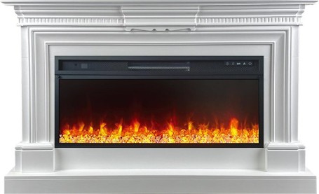 Каминокомплект Chelsea - Белый (Ширина 1350 мм) с очагом Vision 42 LED