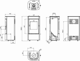 Печь DEFRO HOME CERES 6кВт, золотая сталь
