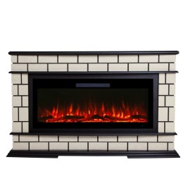 Электрокамин RealFlame Fiero 42 AO c Diamond 42, с муляжом дров и кристалами