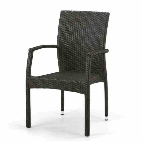 Плетеный стул из искусственного ротанга Y379A-W53 Brown