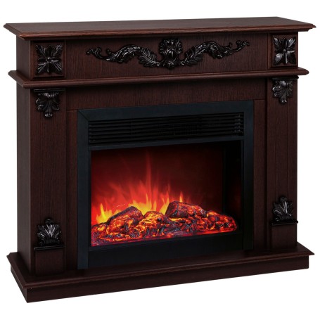 Электрокамин RealFlame Philadelphia 25,5/26 DN орех с очагом Moonblaze Black