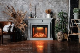 Каминокомплект Coventry Graphite Grey - Серый графит с очагом 5D V-ART 25
