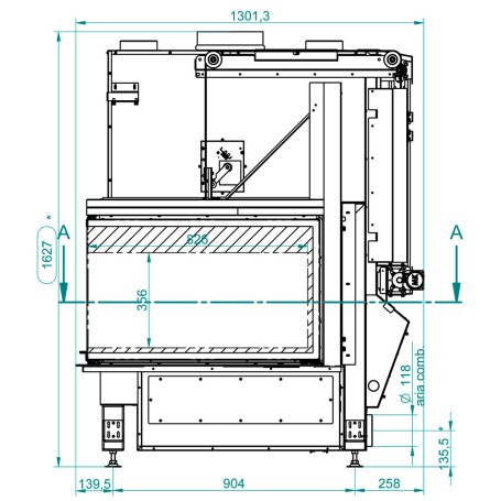 Каминная топка ECOMONOBLOCCO WT 60 3D V16 (Palazzetti)