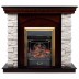 Электрокамин RealFlame Elford AO античный дуб с очагом Majestic Lux Brass