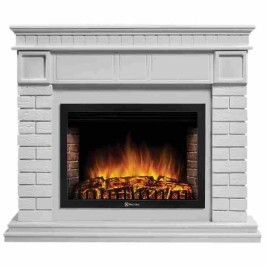 Портал для электрокамина Electrolux Bricks 25U (угловой) камень белый, белая эмаль