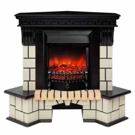 Электрокамин RealFlame Stone Corner STD AO античный дуб с очагом Fobos Lux Black