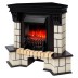 Электрокамин RealFlame Stone Corner STD AO античный дуб с очагом Fobos Lux Black