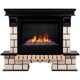 Электрокамин RealFlame Stone 26 AO античный дуб с очагом 3D Cassette 630