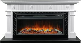 Каминокомплект Carlyle - Белый с черным с очагом Vision 42 LOG LED