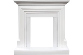 Каминокомплект Bradford - Белый с очагом Fobos FX M Brass