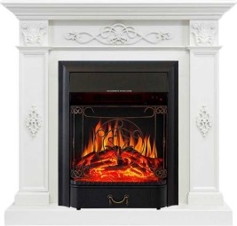 Каминокомплект Derby - Белый дуб с очагом Majestic FX Black