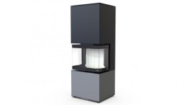 Печь DEFRO HOME INTRA XSM C VER COMPACT 1, 8 кВт, серая сталь