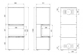 Печь DEFRO HOME INTRA XSM C VER COMPACT 1, 8 кВт, серая сталь