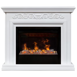 Электрокамин RealFlame Leticia 26 WT белый с очагом 3D Helios 26 SBG