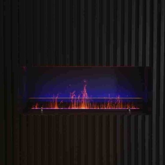 Электрокамин с очагом Schönes Feuer Очаг 3D FireLine 1200 Steel + Blue Effect Flame (BASE)