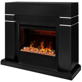 Электрокамин RealFlame Lindelse 26 BL черныйM черный с очагом 3D Helios 26 SBG