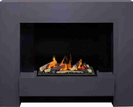 Каминокомплект Tokyo - Graphite Grey с очагом Cassette 600 LNH-INT (с дровами)