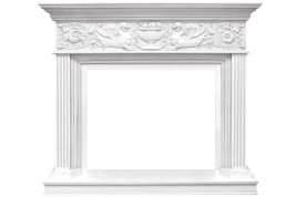 Каминокомплект Palace - Белый с серебром с очагом Vision 30 EF LED FX