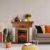 Электрокамин RealFlame Neapolis NT орех с очагом Majestic Lux Brass
