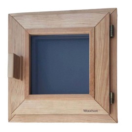 Окно Woodson PRO 40х40 см, стекло серое, ольха