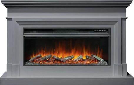 Каминокомплект Coventry - Серый (Ширина 1400 мм) с очагом Vision 42 LOG LED