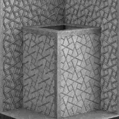 Стена из слэба талькомагнезита Talc Stone wall 66 с гравировкой