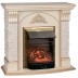 Электрокамин RealFlame Athena WT белый дуб с золотой патиной с очагом Majestic Lux Brass