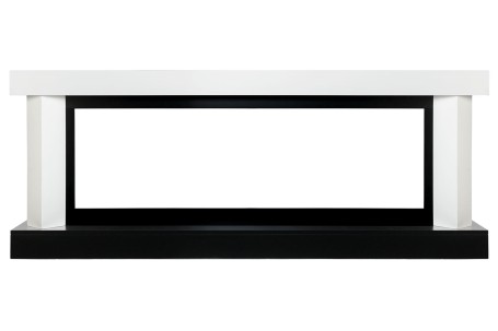 Каминокомплект Vancouver 60 - Белый с черным с очагом Vision 60 LED