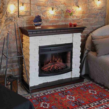 Электрокамин RealFlame Elford 25 AO с firefield 25 S IR, панорамное стекло