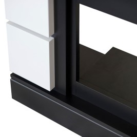 Портал каминный из МДФ линейный RealFlame Denver 50 черный матовый, чёрный, под очаг Saphir 50