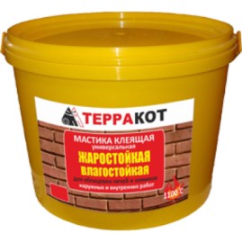Мастика клеящая влагостойкая, жаростойкая "Терракот", 5 кг