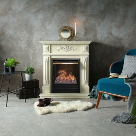 Электрокамин RealFlame Lilian WT жемчуг с очагом 3D Olympic
