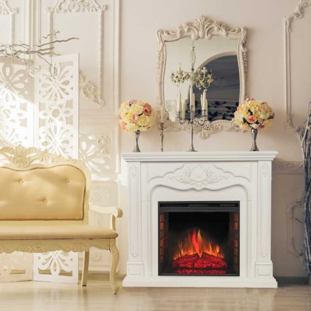 Электрокамин RealFlame Victoria 26 WT белый с очагом Epsilon 26 S IR
