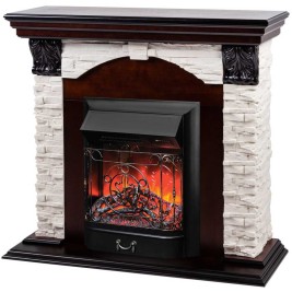 Электрокамин RealFlame Dublin Lux AO античный дуб с очагом Majestic Lux Black RC