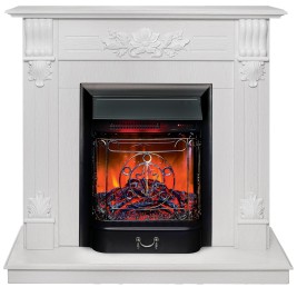 Электрокамин RealFlame Ottawa WT белое золото с очагом Majestic Lux Black RC