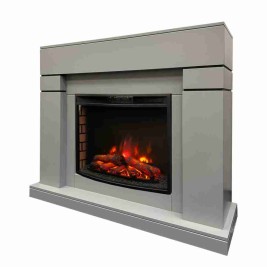 Электрокамин RealFlame Lindelse 25,5/26 GR серый c очагом Evrika 25,5 LED