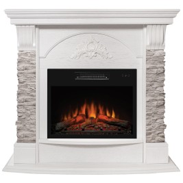 Электрокамин RealFlame Athena GR WT белый с очагом Kendal 24