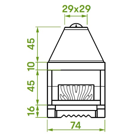 Каминная топка PATIO 64 R (Palazzetti)