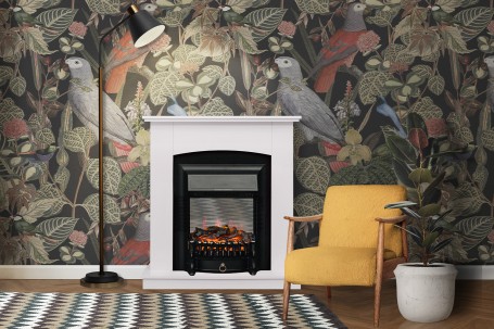 Каминокомплект Barcelona (Разборный) - Дуб галифакс с очагом Fobos FX M Black RC