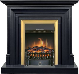 Каминокомплект Bradford - Серый графит с очагом Fobos FX Brass