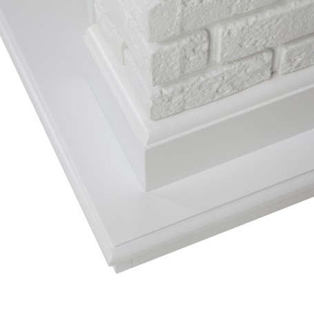 Электрокамин RealFlame Brixton 25,5 WT белый с очагом Evrika 25,5 LED