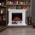 Электрокамин RealFlame Brixton 25,5 WT белый с очагом Evrika 25,5 LED